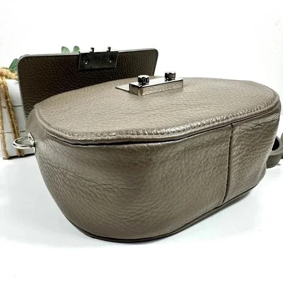 NWT Italy 100% Premium Leather Handbag Limited Small Crossbody Purse - Picture 7 of 9